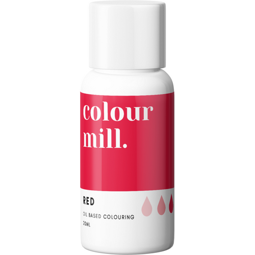 Oil Based Colouring 20ml Red Edibles Colour Mill.   