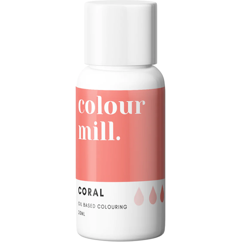 Oil Based Colouring 20ml Coral Edibles Colour Mill.   