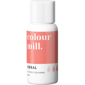Oil Based Colouring 20ml Coral Edibles Colour Mill.   