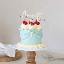 Load image into Gallery viewer, &quot;Congrats&quot; Silver / Clear Layered Cake Topper Cake Toppers Cake &amp; Candle   