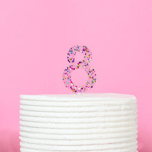 Load image into Gallery viewer, &quot;0-9&quot; Rainbow Glitter Cake Toppers Cake Toppers Cake &amp; Candle 8  