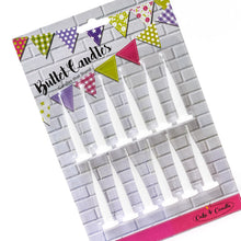 Load image into Gallery viewer, Bullet Candles 12pk White  Cake &amp; Candle   