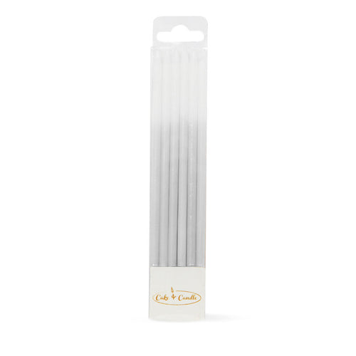 Ombre Candles 12pk Silver  Cake & Candle   