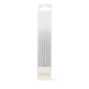 Ombre Candles 12pk Silver  Cake & Candle   