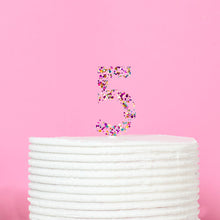 Load image into Gallery viewer, &quot;0-9&quot; Rainbow Glitter Cake Toppers Cake Toppers Cake &amp; Candle 5  