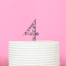 Load image into Gallery viewer, &quot;0-9&quot; Rainbow Glitter Cake Toppers Cake Toppers Cake &amp; Candle 4  