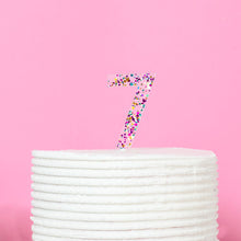 Load image into Gallery viewer, &quot;0-9&quot; Rainbow Glitter Cake Toppers Cake Toppers Cake &amp; Candle 7  