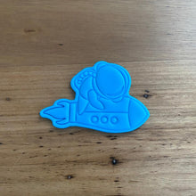 Load image into Gallery viewer, Cookie Cutter &amp; Embosser Stamp - Spaceman On Rocket Supplies Cookie Cutter Store   