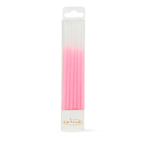 Ombre Candles 12pk Pink  Cake & Candle   