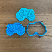 Load image into Gallery viewer, Cookie Cutter &amp; Embosser Stamp - Vehicle Dump Truck Supplies Cookie Cutter Store   