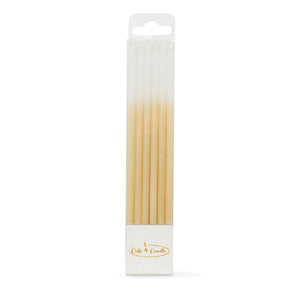 Ombre Candles 12pk Gold  Cake & Candle   
