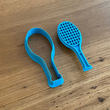 Load image into Gallery viewer, Cookie Cutter &amp; Embosser Stamp - Squash/Tennis Raquet/Racket Supplies Cookie Cutter Store   