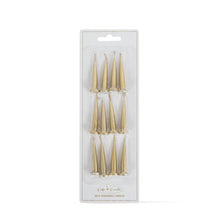 Load image into Gallery viewer, Bullet Candles 12pk Gold  Cake &amp; Candle   