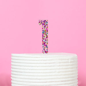 "0-9" Rainbow Glitter Cake Toppers Cake Toppers Cake & Candle 1  