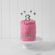 Load image into Gallery viewer, Star Candle Picks 4pk Silver  Cake &amp; Candle   
