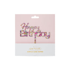 Load image into Gallery viewer, &quot;Happy Birthday&quot; Rainbow Glitter Cake Topper #1 Cake Toppers Cake &amp; Candle   
