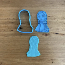 Load image into Gallery viewer, Cookie Cutter &amp; Embosser Stamp - (Frozen) Anna Supplies Cookie Cutter Store   
