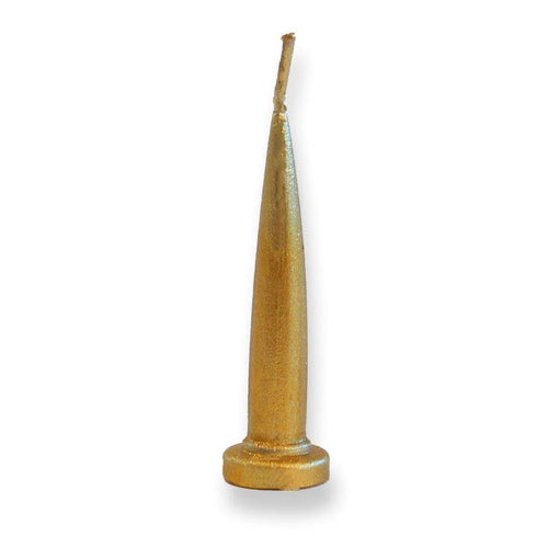 Single Bullet Candles 4.5cm Tall Gold  Cake & Candle   