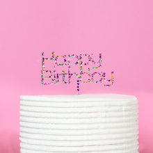 Load image into Gallery viewer, &quot;Happy Birthday&quot; Rainbow Glitter Cake Topper #2 Cake Toppers Cake &amp; Candle   