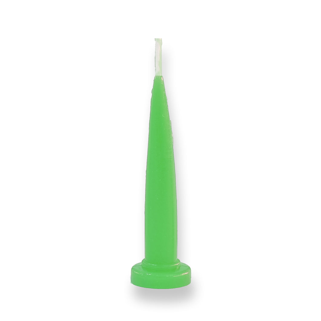 Single Bullet Candles 4.5cm Tall Green  Cake & Candle   