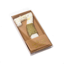Load image into Gallery viewer, Number Candles 8cm Tall Glitter Dipped Gold  Cake &amp; Candle 7  