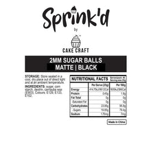 Load image into Gallery viewer, Nonpareils - Black 2mm 60g