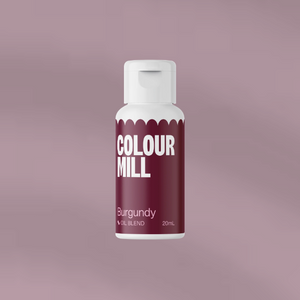 Oil Based Colouring 20ml Burgundy Edibles Colour Mill   