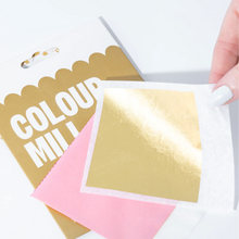 Load image into Gallery viewer, Edible Gold Leaf - 25 Transfer Sheets 8cm x 8cm Edibles Colour Mill