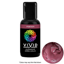 Load image into Gallery viewer, Gel Food Colour Maroon 21g Edibles Vivid
