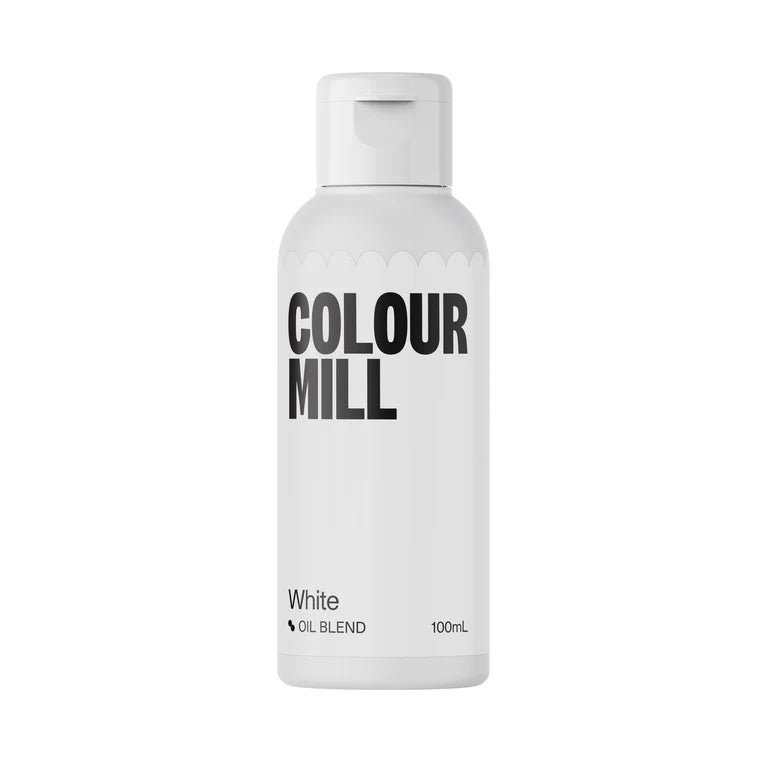 Oil Based Colouring 100ml White Edibles Colour Mill   