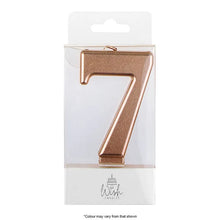 Load image into Gallery viewer, Number Candles 6.5cm Tall Rose Gold