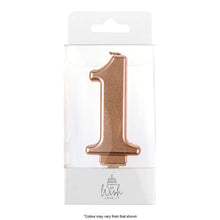 Load image into Gallery viewer, Number Candles 6.5cm Tall Rose Gold