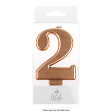 Load image into Gallery viewer, Number Candles 6.5cm Tall Rose Gold