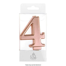 Load image into Gallery viewer, Number Candles 6.5cm Tall Rose Gold