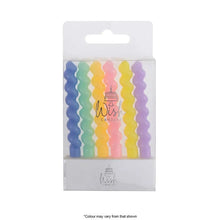 Load image into Gallery viewer, Twister Candles 6.5cm Tall 6pk Pastel Rainbow