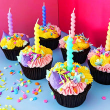 Load image into Gallery viewer, Twister Candles 6.5cm Tall 6pk Pastel Rainbow