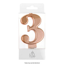 Load image into Gallery viewer, Number Candles 6.5cm Tall Rose Gold