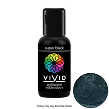 Load image into Gallery viewer, Gel Food Colour Super Black 21g Edibles Vivid