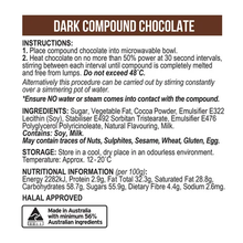 Load image into Gallery viewer, Compound Chocolate - Dark 1kg Edibles Barry Callebaut
