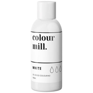 Oil Based Colouring 100ml White Edibles Colour Mill.   