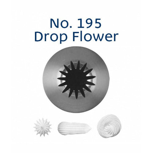 Piping Tip Stainless Steel Drop Flower Medium No. 195 Supplies Loyal   