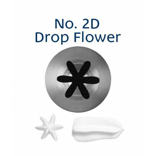 Piping Tip Stainless Steel Drop Flower Medium No. 2D Supplies Loyal   