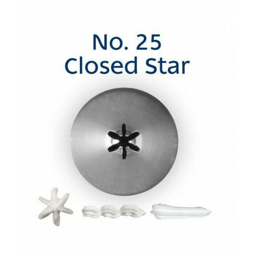 Piping Tip Stainless Steel Closed Star Standard No. 25 Supplies Loyal   