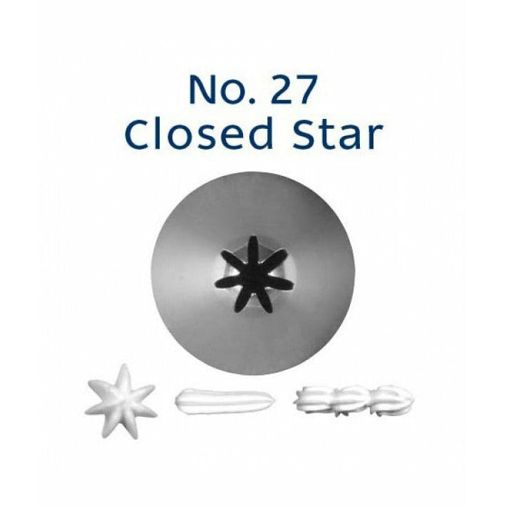 Piping Tip Stainless Steel Closed Star Standard No. 27 Supplies Loyal   