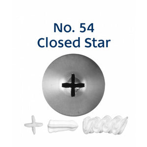 Piping Tip Stainless Steel Closed Star Standard No. 54 Supplies Loyal   