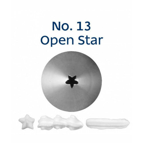 Piping Tip Stainless Steel Open Star Standard No. 13 Supplies Loyal   