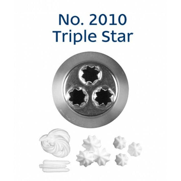Piping Tip Stainless Steel Triple Star Medium/Large No. 2010 Supplies Loyal   