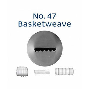 Piping Tip Stainless Steel Basketweave No. 47 Supplies Loyal   