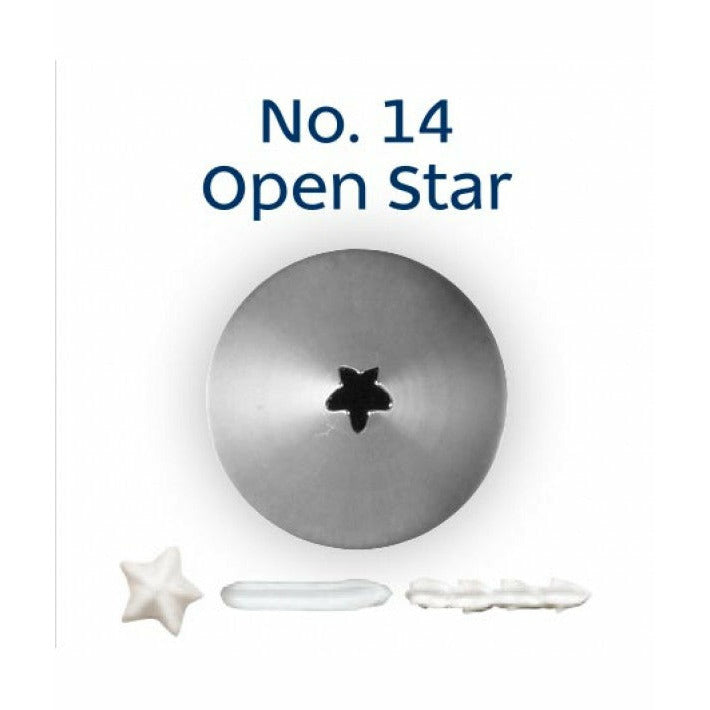 Piping Tip Stainless Steel Open Star Standard No. 14 Supplies Loyal   