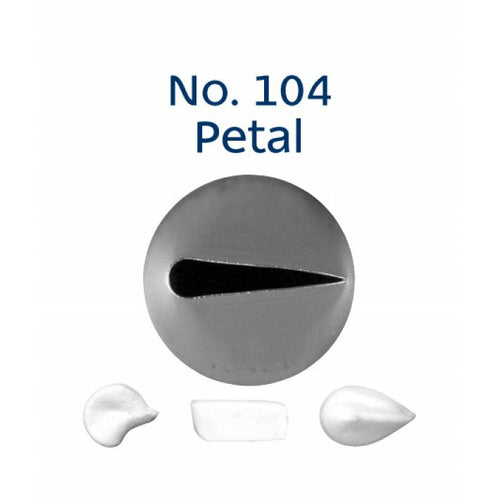 Piping Tip Stainless Steel Petal Standard No. 104 Supplies Loyal   